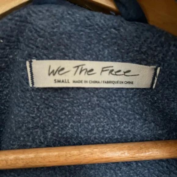 Free People Blue Half-Zip Sweatshirt - Picture 3 of 12